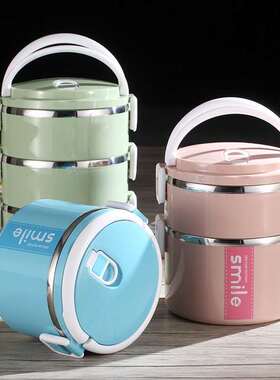 食品级加深大容量饭盒学生女上班族便当盒保温桶多层保温饭盒带盖