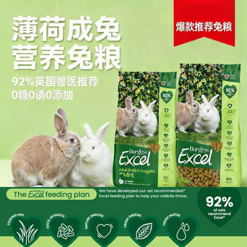 布格斯薄荷高纤膨化兔粮
