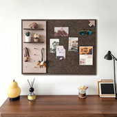 装 饰收纳架免打孔展示板毛毡板墙面宿舍置物架自粘定制墙贴照片墙