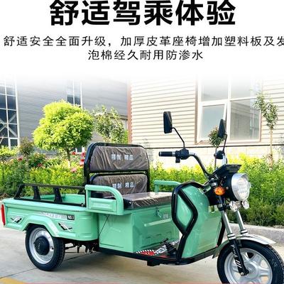 小巴士H40带棚电动三轮车老年代步车，接送孩子代步车