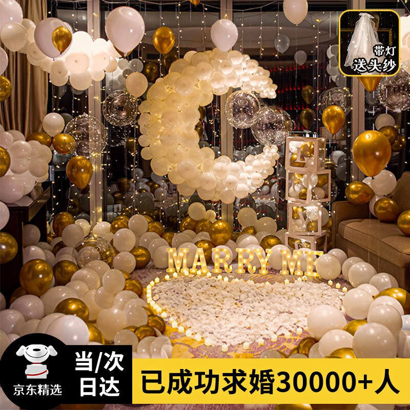 智汇求婚布置室内室外浪漫客厅生日表白布置仪式感求婚道具KT板酒怎么看?