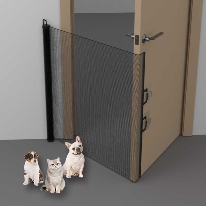 盒装防猫跑出围栏免打孔伸缩宠物门栏楼梯门隔断小型狗栅栏猫挡板