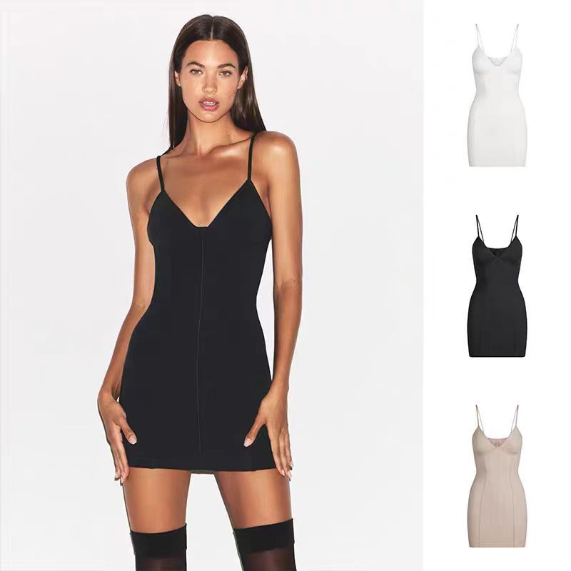 skims卡戴珊Cotton shapewear系列MINI DRESS棉质塑形紧身裙