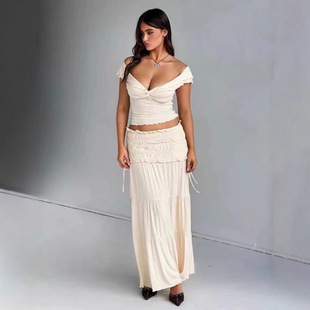 tiger mist辣妹套装半裙露脐低胸短款背心TigerMist