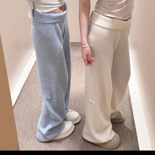 子休闲运动长裤 IAMUBABA 宽松显瘦针织裤 松紧腰头直筒裤 Alo休闲裤