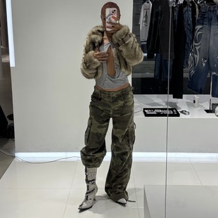 Jaded 休闲裤 London铆钉装 裤 饰迷彩口袋宽松工装 IAMUBABA新款