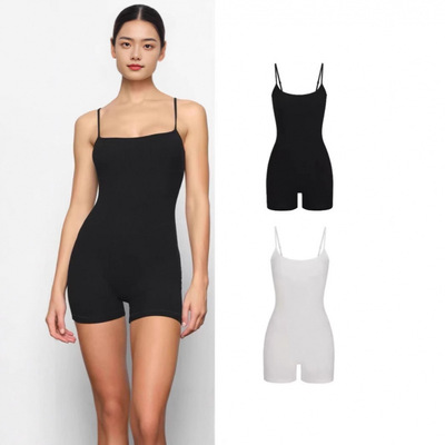 skims媛媛酱卡戴珊同款SOFT LOUNGE SCOOP ONESIE吊带连体三分裤