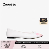 新品 2026春季 CENDRILLON白色花卉印花芭蕾平底鞋 REPETTO丽派朵