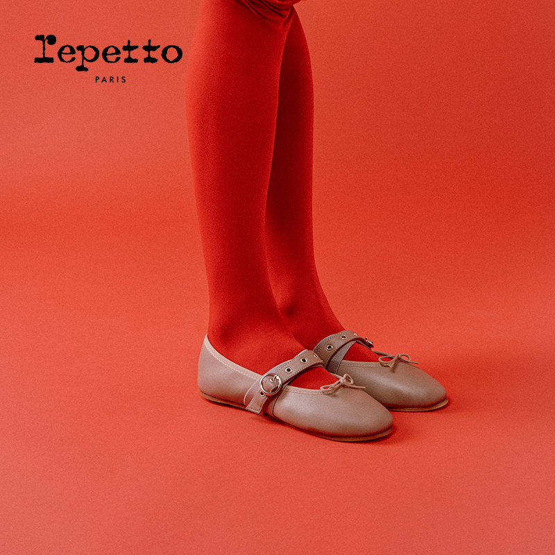 REPETTO丽派朵 BALLET TWIST女士夏季芭蕾朋克一字带玛丽珍鞋