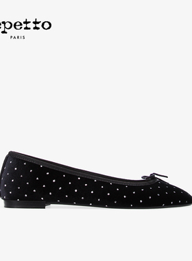 REPETTO丽派朵 CENDRILLON胶底黑色芭蕾平底鞋黑色2025冬季新品