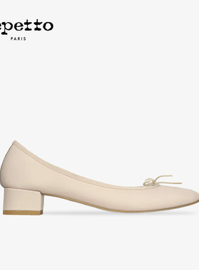 REPETTO丽派朵 CAMILLE胶底米灰色芭蕾低跟鞋米灰色2026早春新品