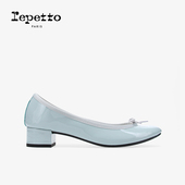 REPETTO丽派朵 新款 CAMILLE胶底淡蓝牛皮革芭蕾低跟鞋 2025秋季