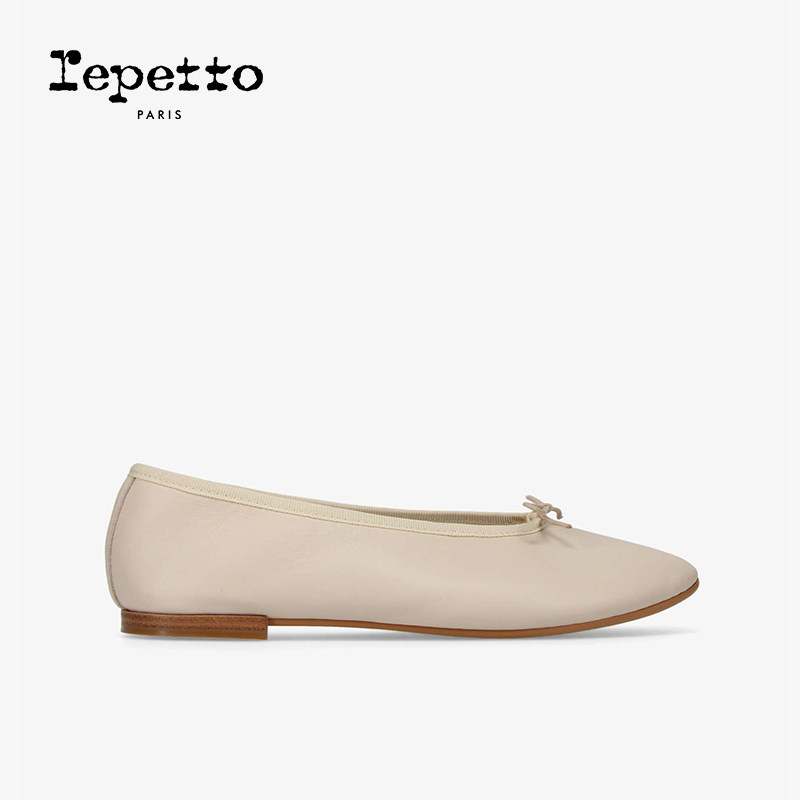 REPETTO丽派朵 LILOUH深口米灰色牛皮革芭蕾平底鞋 2026早春新品,女鞋,时尚芭蕾鞋,淘宝优惠券,粉丝福利购,淘宝优惠卷