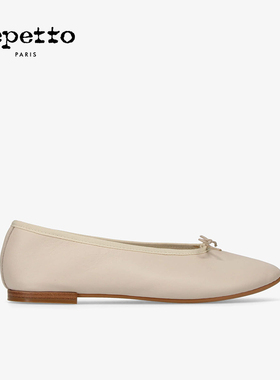 REPETTO丽派朵 LILOUH深口米灰色牛皮革芭蕾平底鞋 2026早春新品