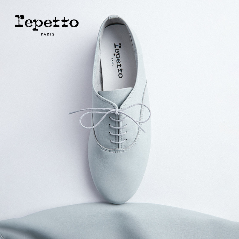 REPETTO丽派朵 ZIZI胶底淡蓝牛津平底鞋包头牛津鞋 2025秋季新款,女鞋,牛津鞋/布洛克鞋/德比鞋,淘宝优惠券,粉丝福利购,淘宝优惠卷