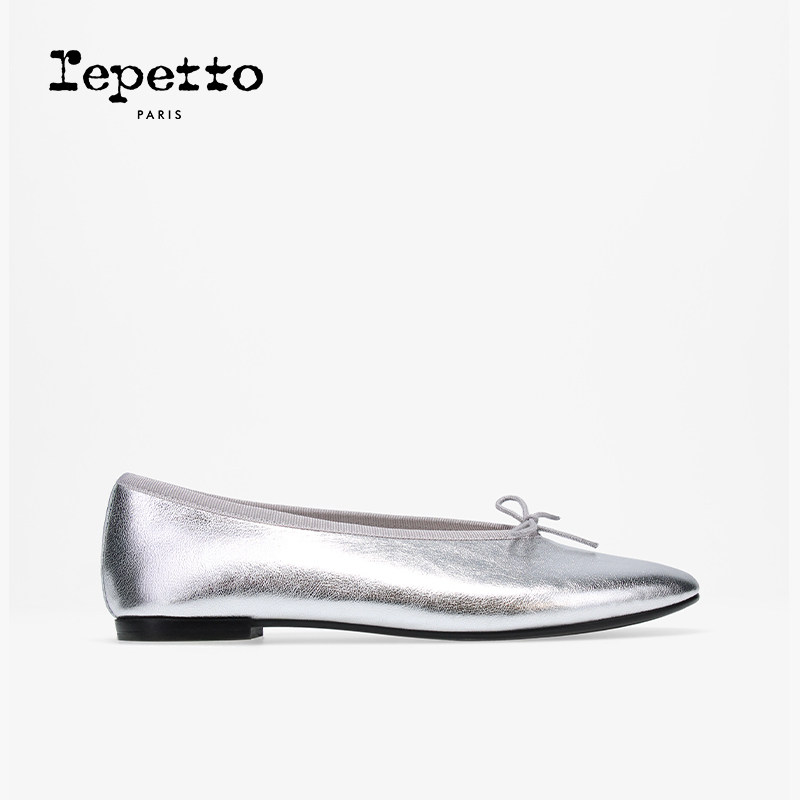 REPETTO丽派朵 LILOUH深口银色牛皮革芭蕾平底鞋 2026早春新品,女鞋,时尚芭蕾鞋,淘宝优惠券,粉丝福利购,淘宝优惠卷