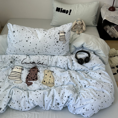 無绵丨立体毛巾绣水洗棉软糯床品