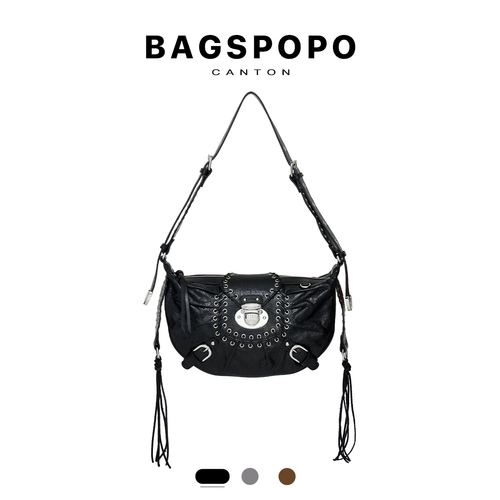 Кожаная сумка подмышку, сумка на одно плечо, воловья кожа