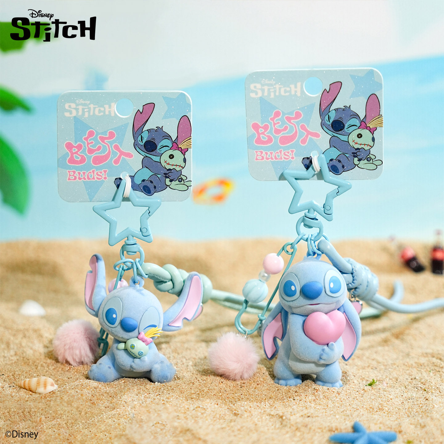 达松筠2026新款史迪仔植绒钥匙扣可爱包包挂饰钥匙链创意书包挂件