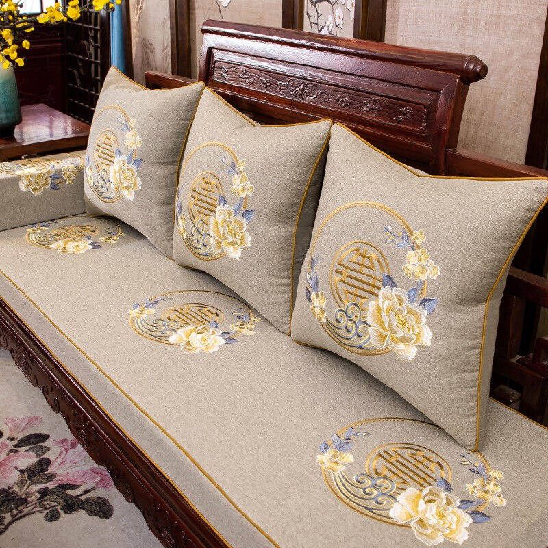 艺帛乾堂新中式红木沙发坐垫实木家具沙发套罩高档防滑四季通用沙