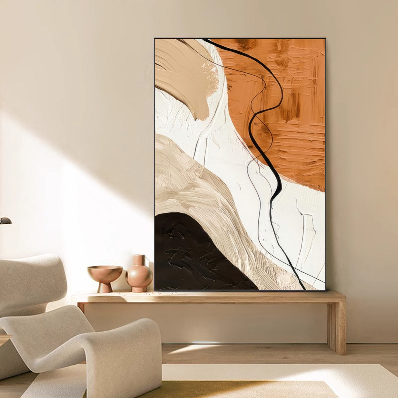 现代轻奢客厅抽象装饰画高级感沙发背景墙挂画肌理画玄关艺术壁画,家居饰品,现代装饰画,淘宝优惠券,粉丝福利购,淘宝优惠卷