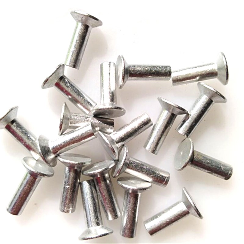 GB869铝沉头铆钉实心平锥头铝铆钉交通标志牌铝槽钉M2-M6