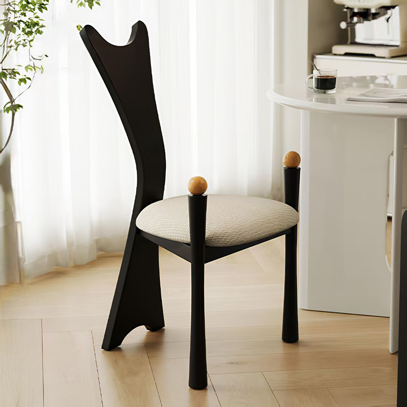 实木椅子家用餐桌椅2025新款餐厅靠背椅子轻奢法式茶桌椅客厅凳子