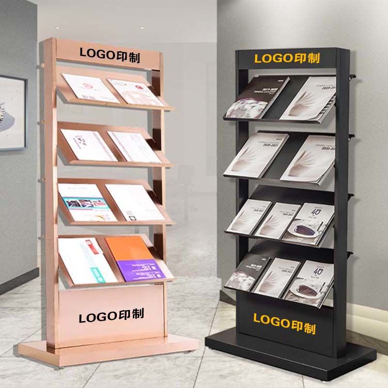 不锈钢售楼处资料架铁质落地多层宣传展示架报刊户型图展示架其他