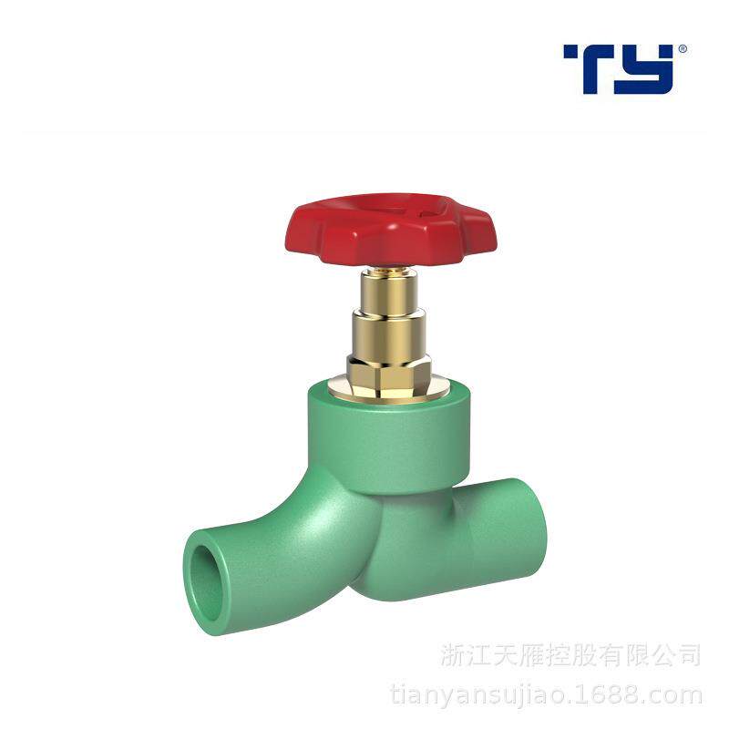 天雁ppr截止阀水管配件2025324分6分1寸管材阀门闸阀止水阀