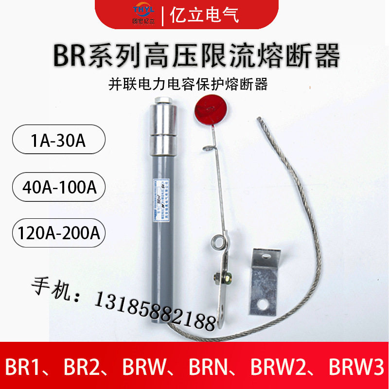 BR1-12KV电力电容保护用BR2-10KV/150A 160A 200A高压限流熔断器