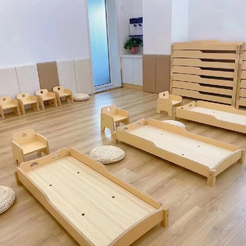 幼儿园实木小方桌 儿童桌椅套装宝宝小方桌宝宝家用学习桌 午休床