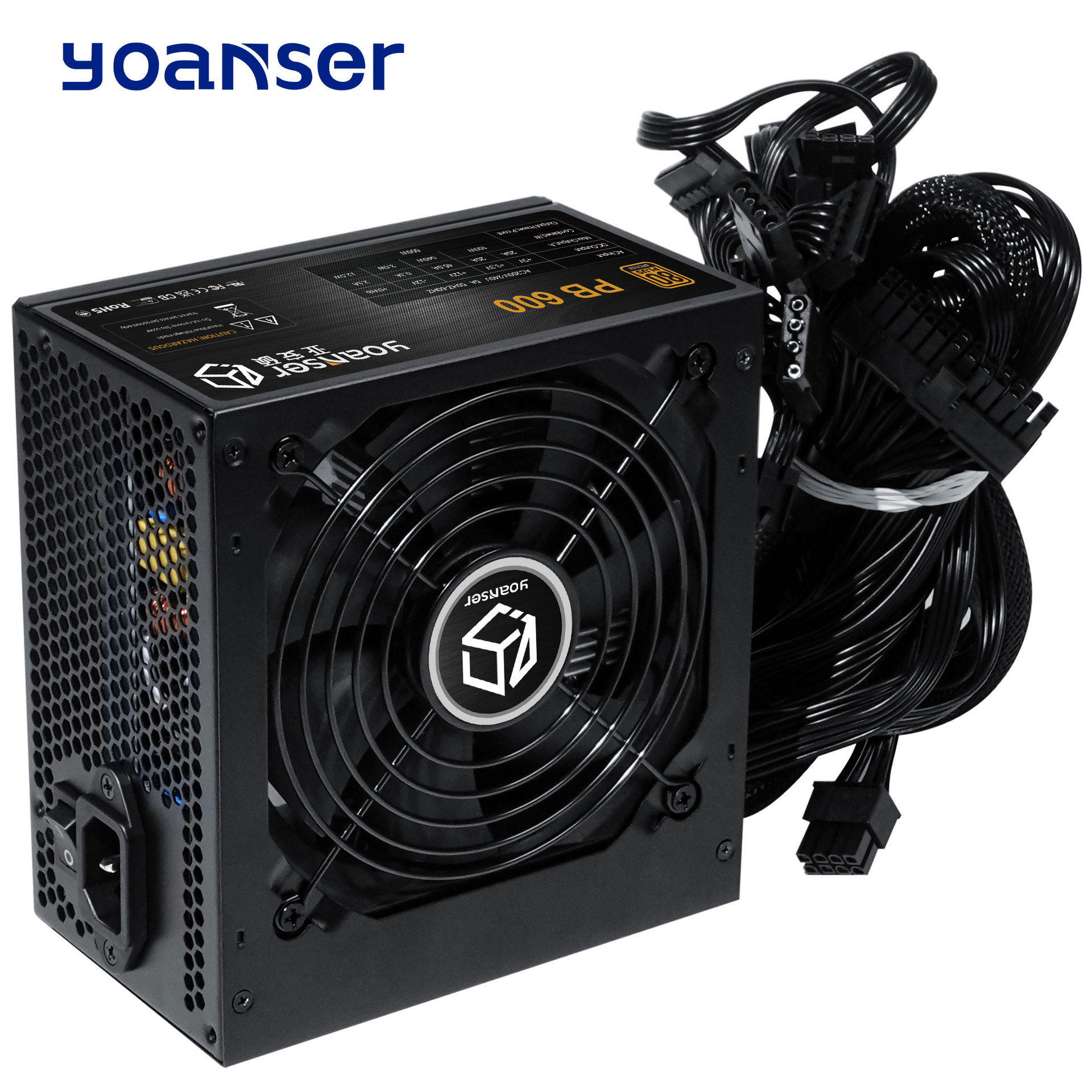 电竞系列ATX电源600W铜牌,机箱电源,主动式PC电源600W 全电压铜牌