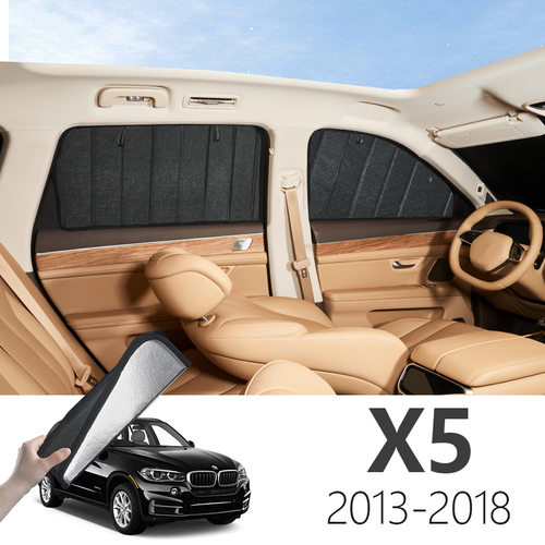宝马X5 2013-2018 F15专用可折叠式隐私款遮阳帘全遮侧窗遮阳挡