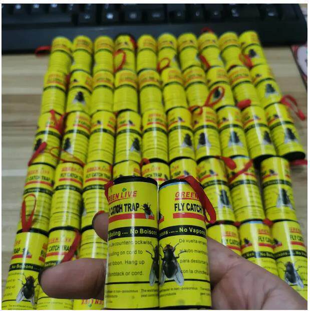100粘蝇卷粘虫粘蝇板 苍蝇贴 苍蝇粘 蚊虫纸 苍蝇卷黏虫卷