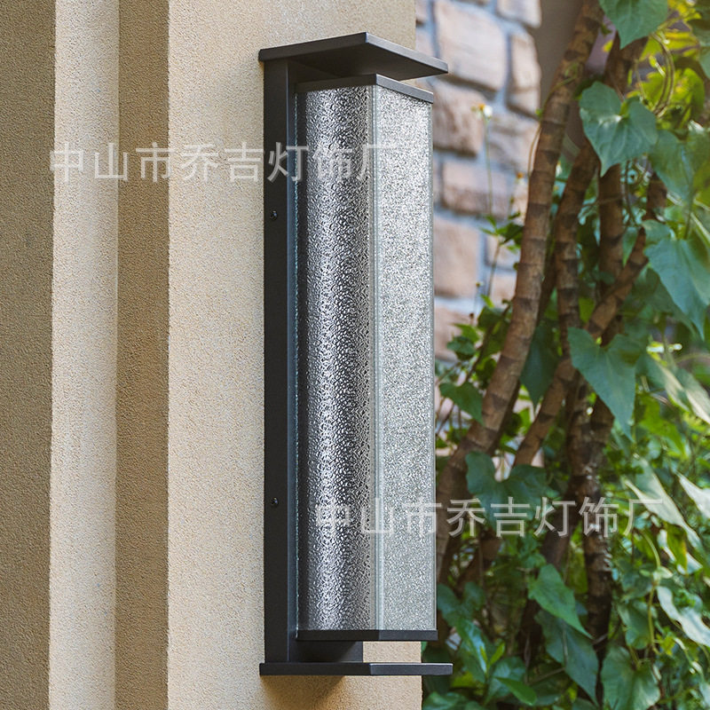 太阳能简约户外防水壁灯别墅大门长条室外轻奢院子门口柱子防雨灯