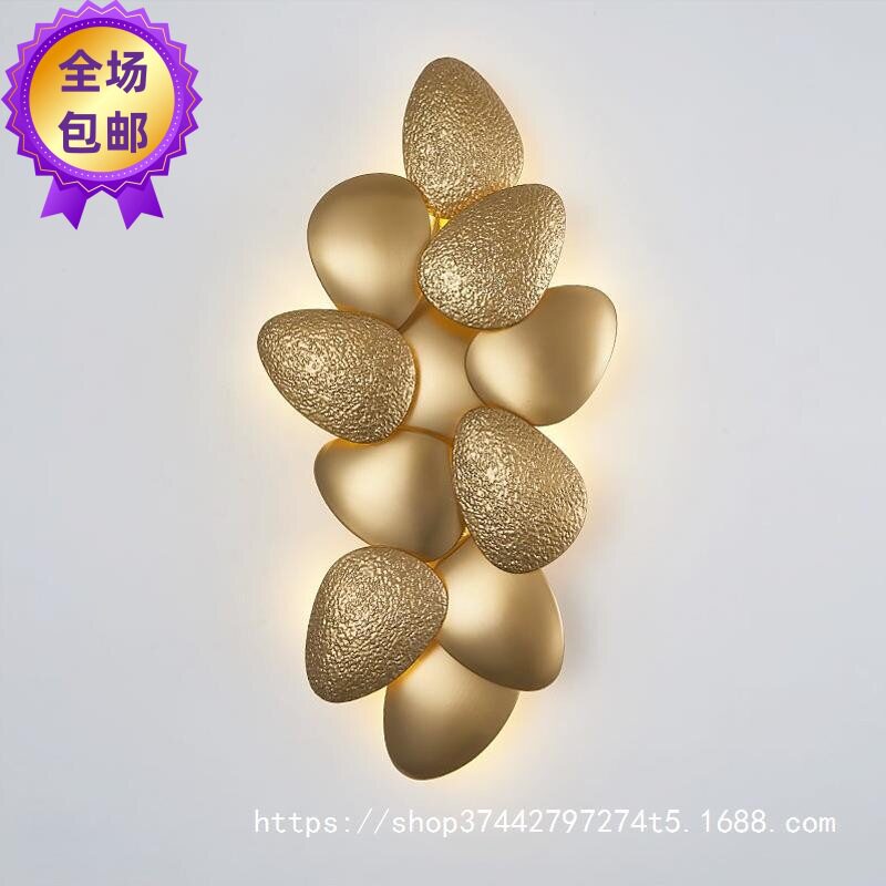 轻奢设计师创意金色背景壁灯