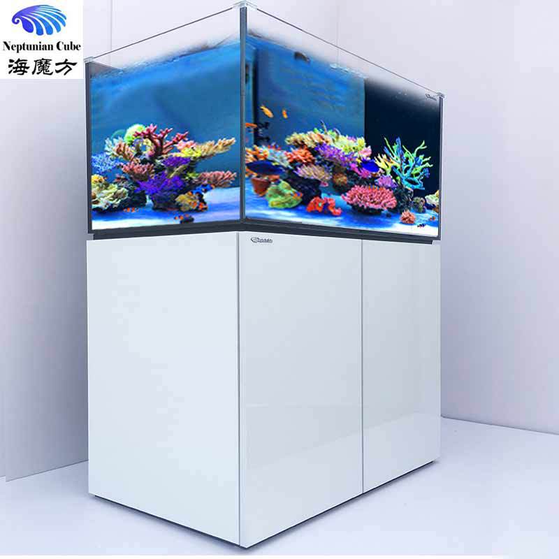 2022海魔方M系列海水鱼缸超白缸智能水族箱鱼缸海水底滤