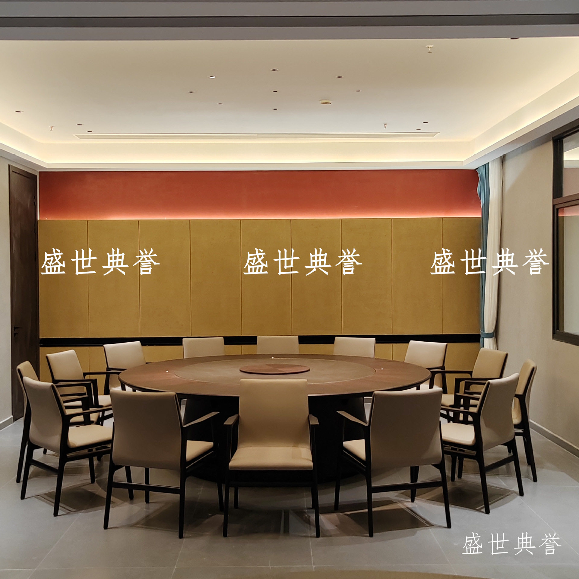 烟台星级酒店电动餐桌椅海鲜餐厅轻奢实木椅高端会所意式简约餐椅