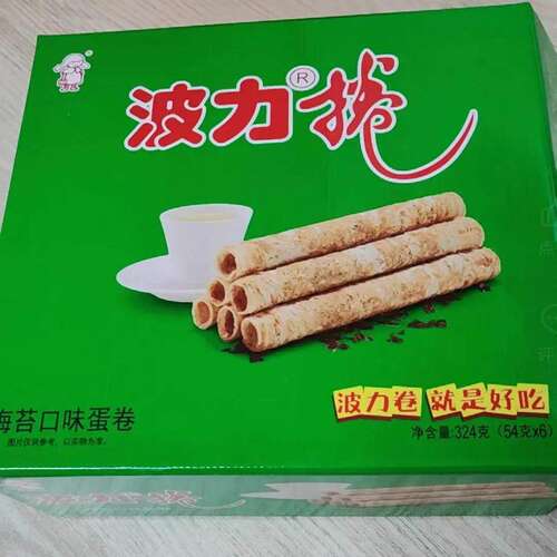 【波力蛋卷324g】海苔鸡蛋全麦卷怀旧休闲办公室零食糕点饼干囤货