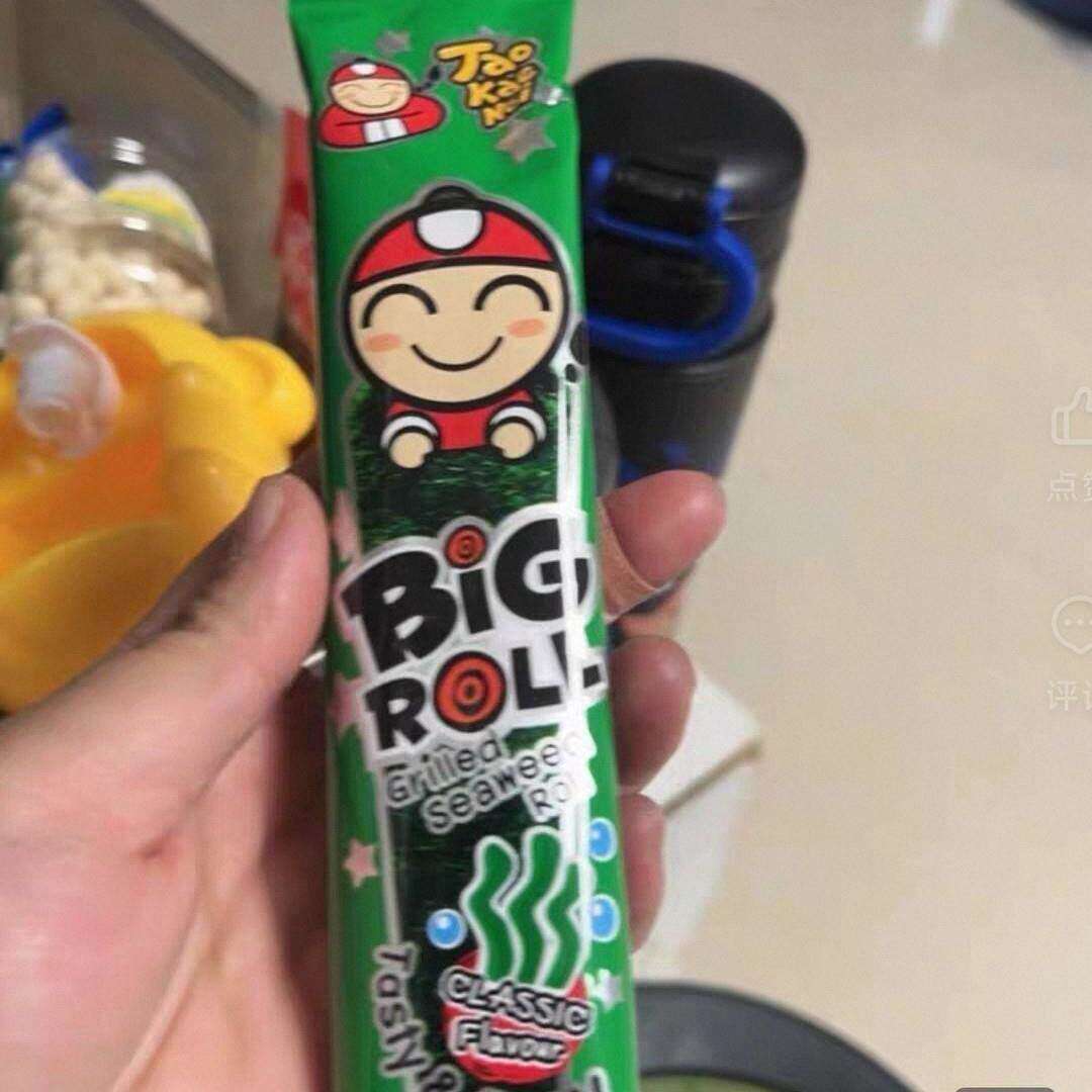 泰国TaoKaeNoi老板仔海苔卷进口原味烧烤香脆即食零食