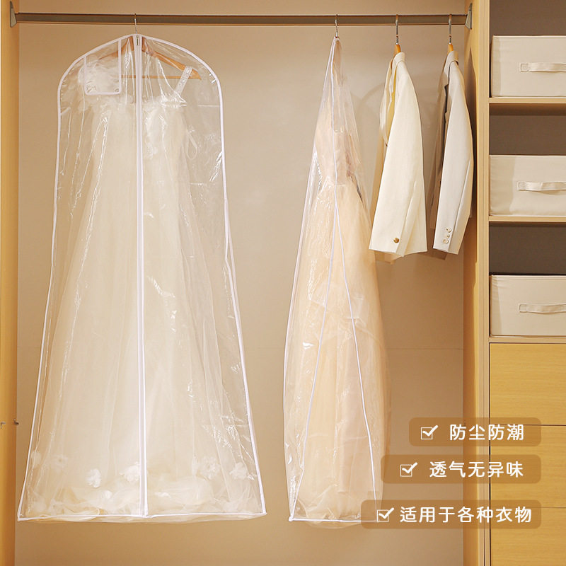婚纱礼服套加大加厚款衣柜整理立体防尘罩折叠式手提多用途收纳袋