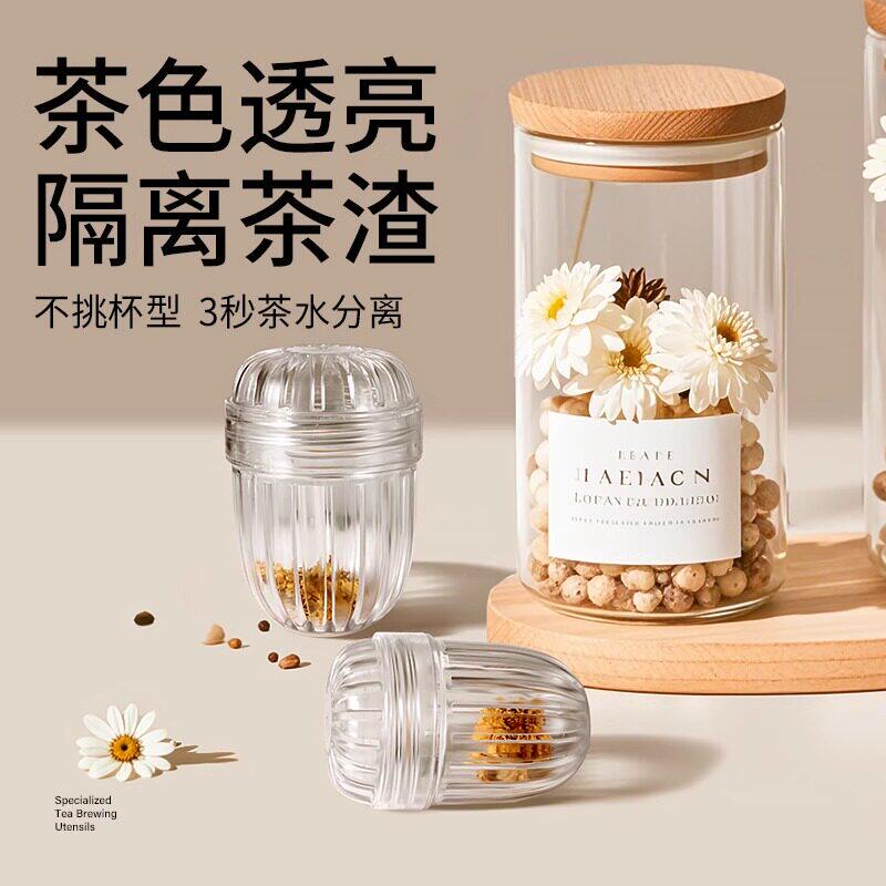 2026新款耐高温材质家用泡茶过滤器茶漏茶仓泡茶球保温杯通用配件
