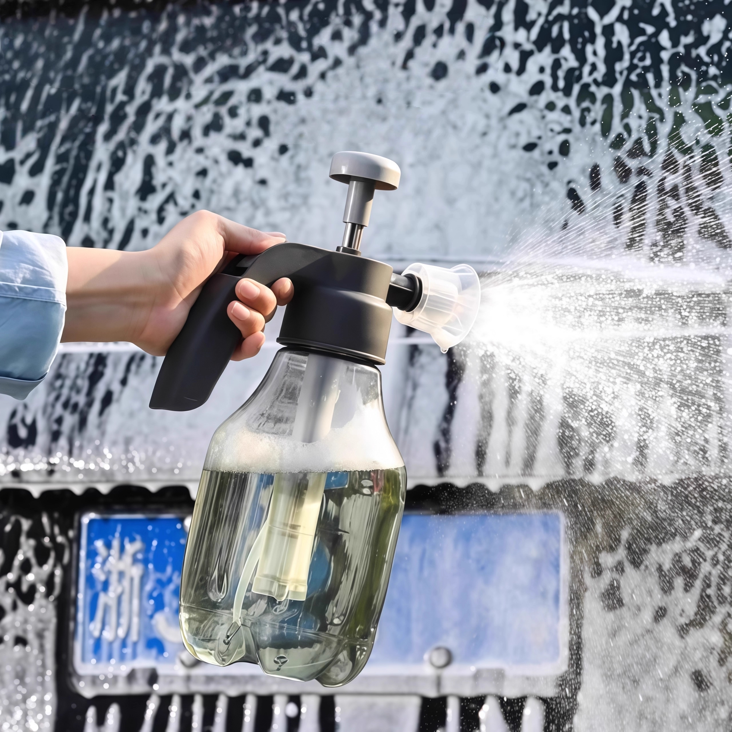 喷壶洗车泡沫专用pa壶洗车液水蜡增气压式家用高压水枪喷头泡沫液