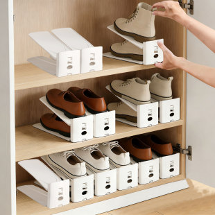 柜分层隔板整理 子收纳神器家用省空间放鞋 宿舍双层鞋 托架可调节鞋