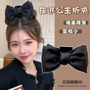 蝴蝶结抓夹女在逃公主头顶发夹大号头饰2025新款高级感丸子头发饰