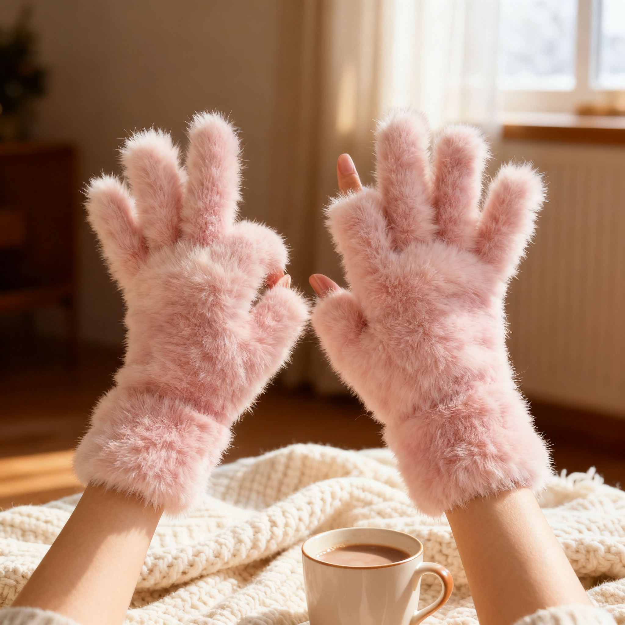 露二指骑行手套保暖冬季触屏韩版毛绒防寒漏指骑车办公写字神器,服饰配件/皮带/帽子/围巾,手套,淘宝优惠券,粉丝福利购,淘宝优惠卷