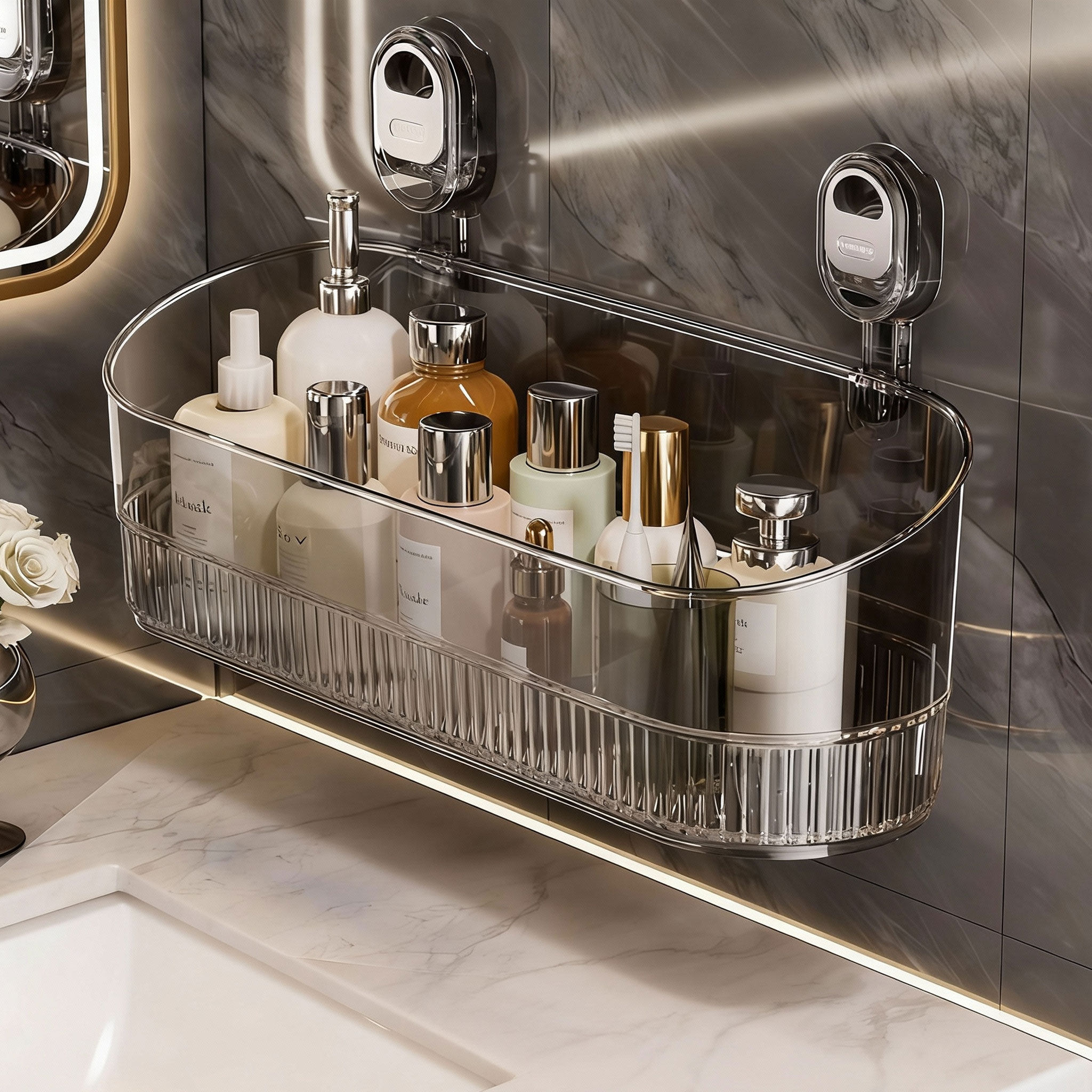 浴室吸盘置物架卫生间免打孔壁挂墙上收纳架子厕所洗漱台各种神器,收纳整理,整理架/置物架/收纳架,淘宝优惠券,粉丝福利购,淘宝优惠卷