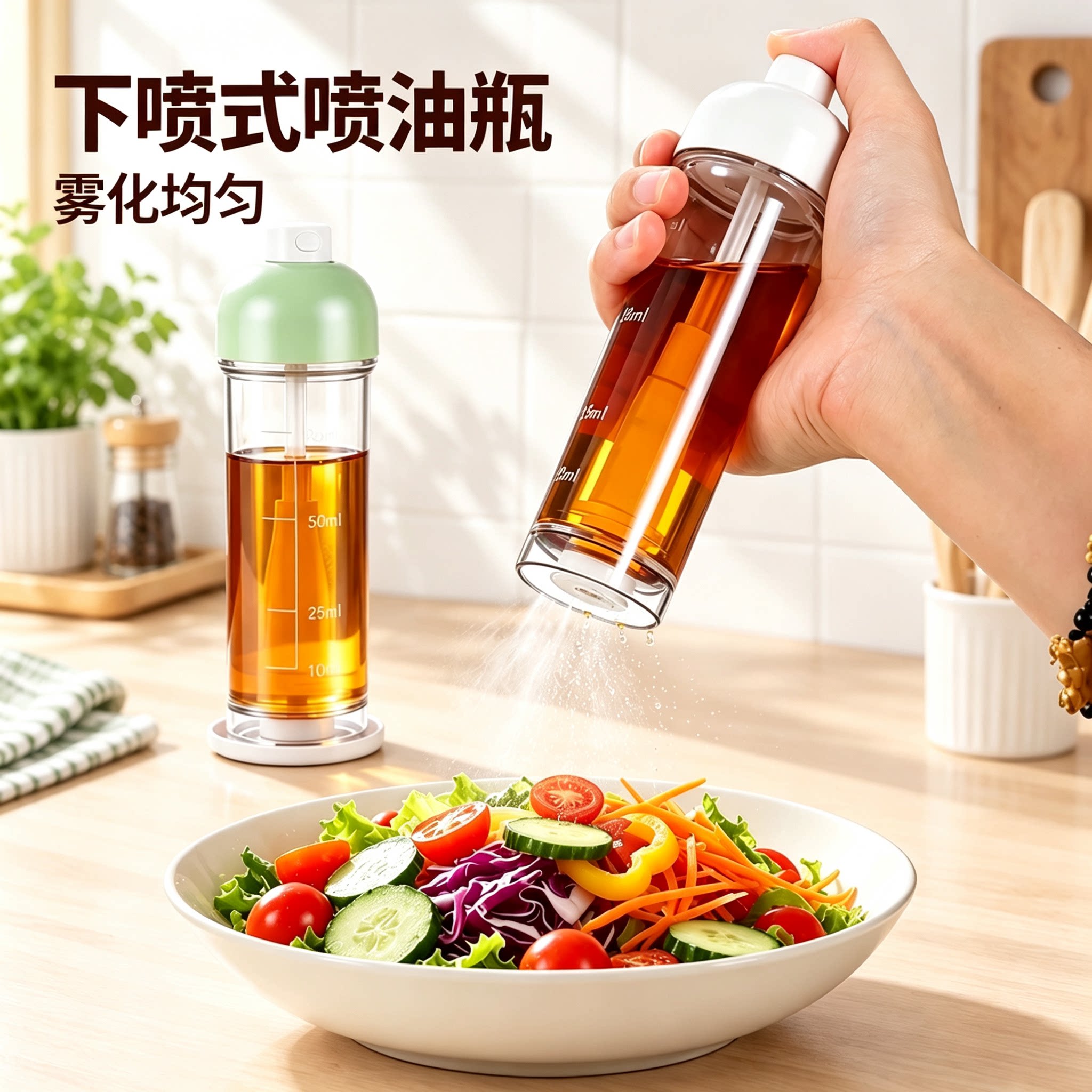 垂直下喷喷油壶100ml家用减脂