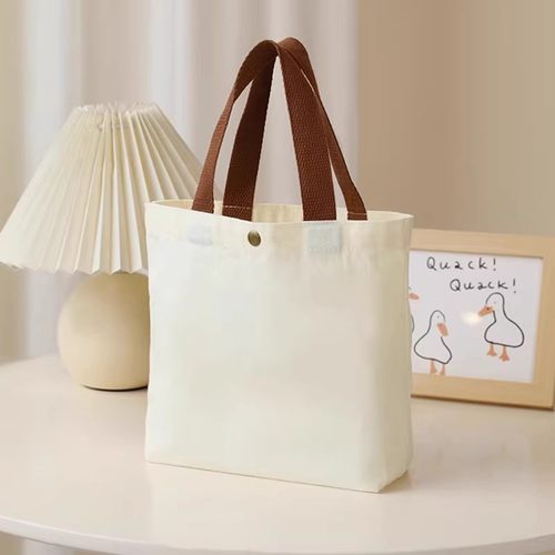 纯色帆布包手提包女士学生上班上学手拎便当饭盒收纳礼品袋帆布袋