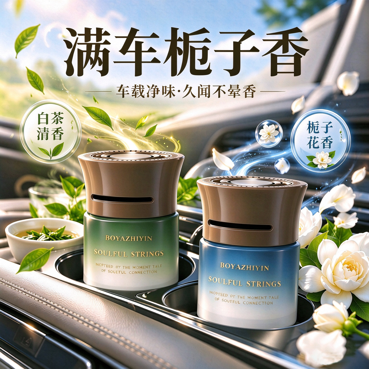 车载香薰高级感汽车固体香膏香薰室内车内香氛持久留香空气清新剂